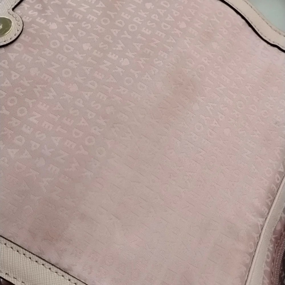 Kate Spade Baby Pink Safiano Leather Crossbody Bag *flaw - Picture 7 of 10